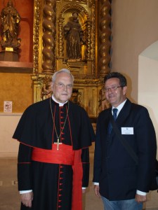 Con el cardenal emérito de Sevilla Carlos Amigo. Burgo de Osma, 2012